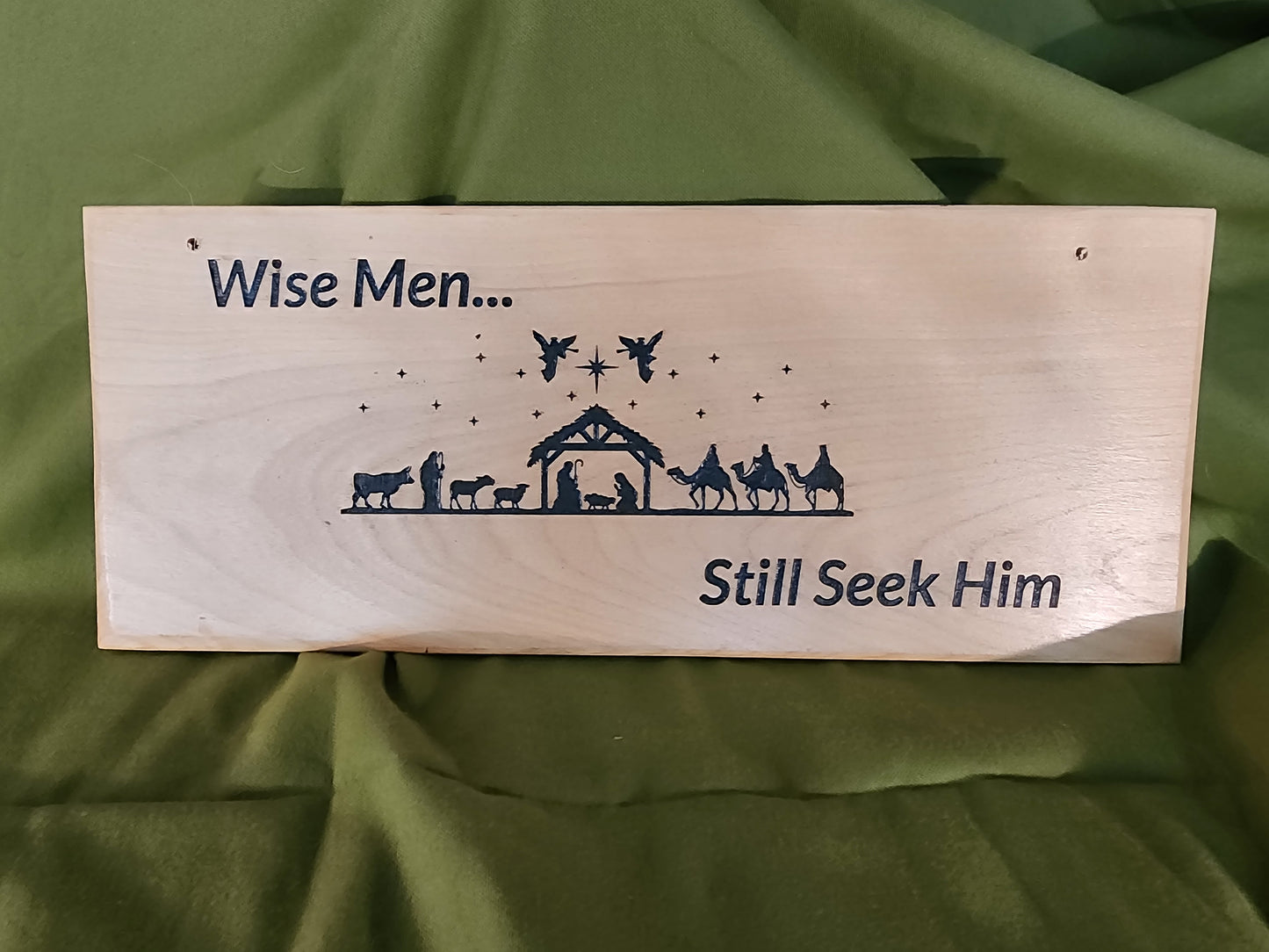 Engraved Plaque — Oh Holy Night — Cherry — 6.25×12.25