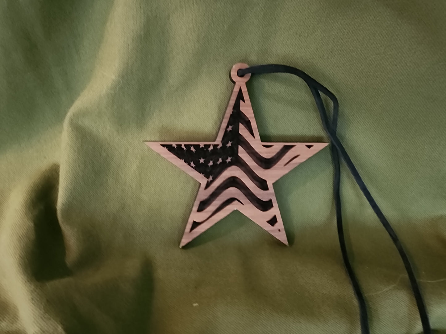 Star Pendant with American Flag