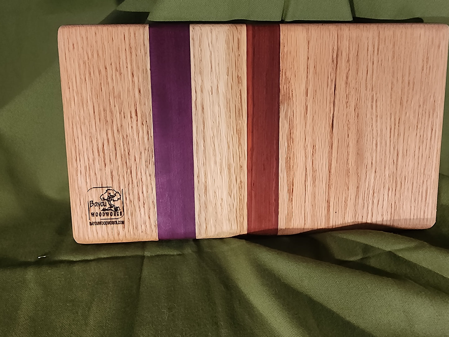 Bar Board — Ash/Purpleheart/Padauk — 6×10.75×0.5