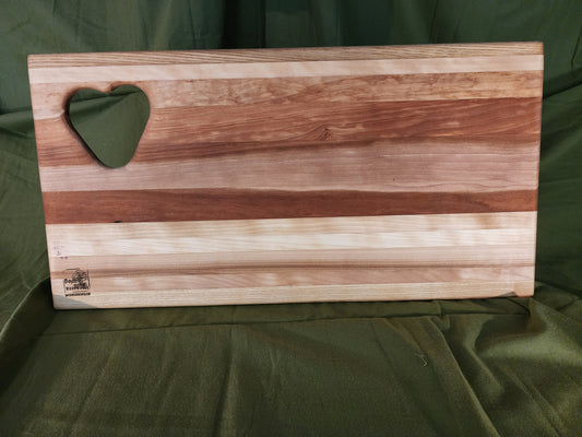 Charcuterie Board — Mixed Hardwoods — 12×23.75×0.75
