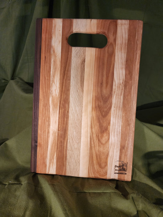 Large Charcuterie Board — Mixed Hardwoods — 10.5×16×0.625
